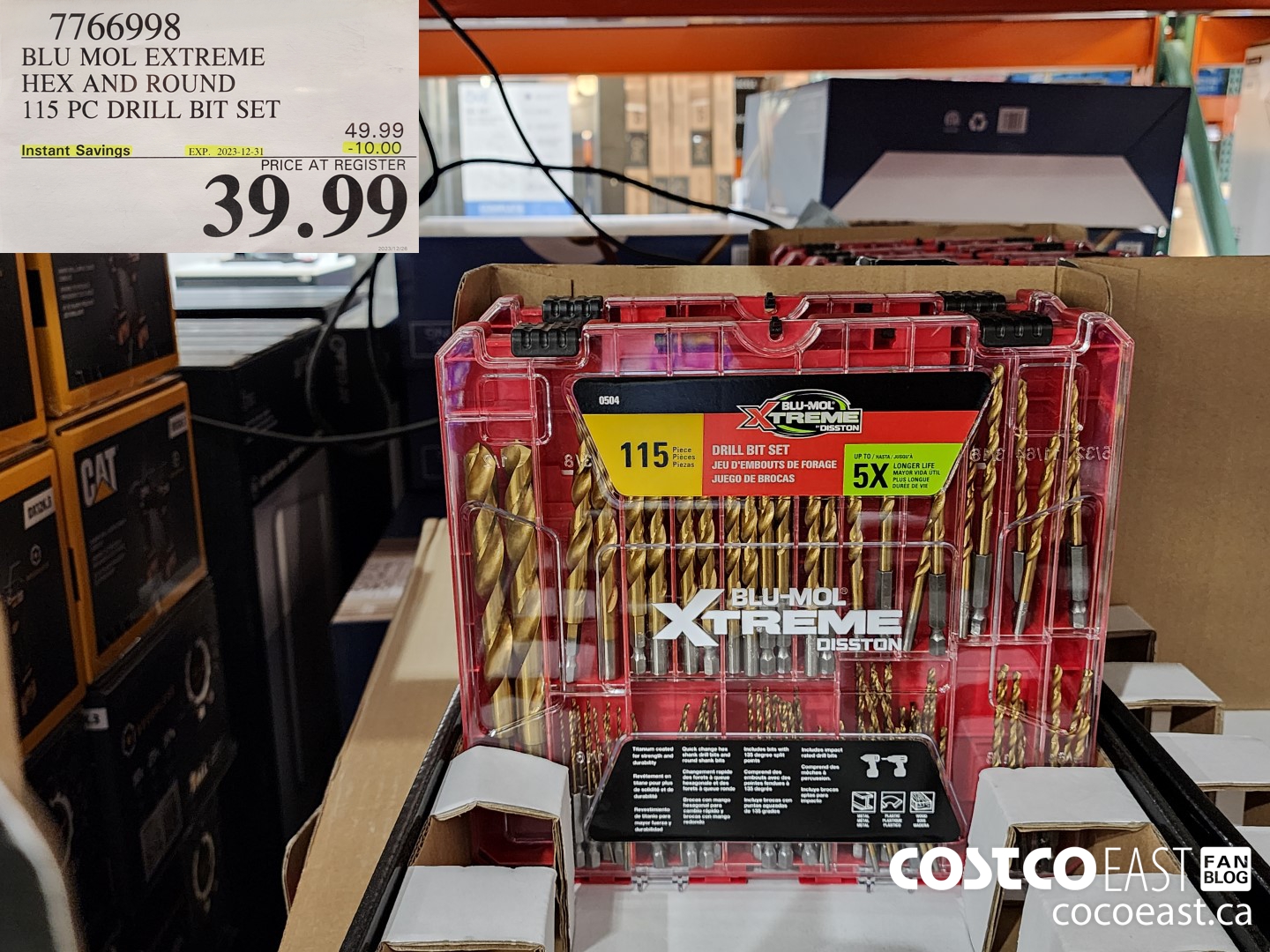 7766998 BLU MOL EXTREME HEX AND ROUND 115 PC DRILL BIT SET 10 00 INSTANT SAVINGS EXPIRES ON 2023