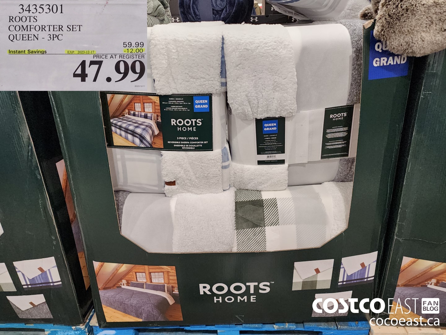 Costco sherpa comforter sale