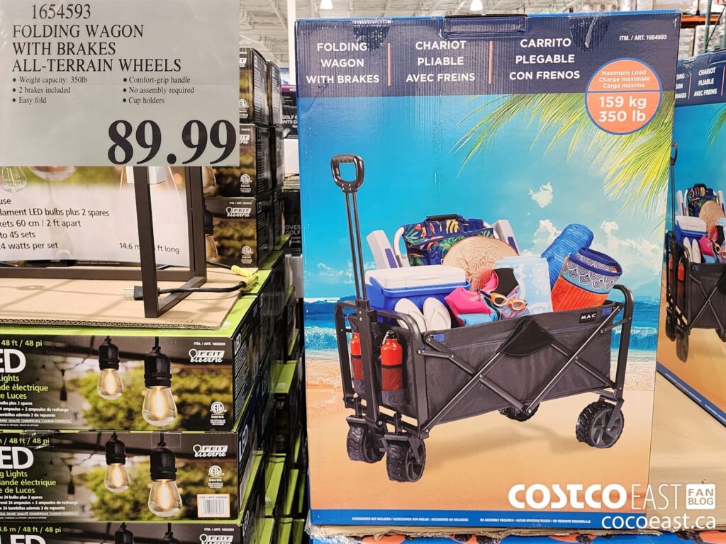 1654593 FOLDING WAGON WITH BRAKES ALL TERRAIN WHEELS 89 99 Costco