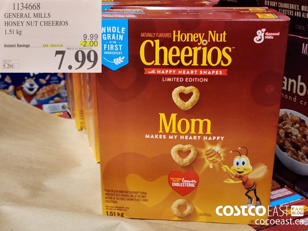 1134668 GENERAL MILLS HONEY NUT CHEERIOS 1 51 kg 2 00 INSTANT SAVINGS ...