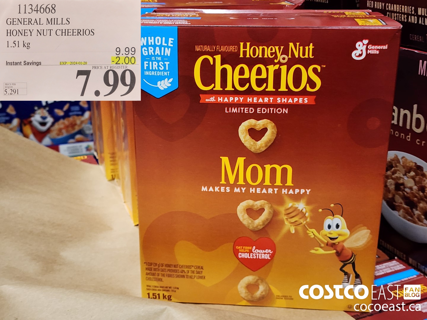 1134668 GENERAL MILLS HONEY NUT CHEERIOS 1 51 kg 2 00 INSTANT SAVINGS