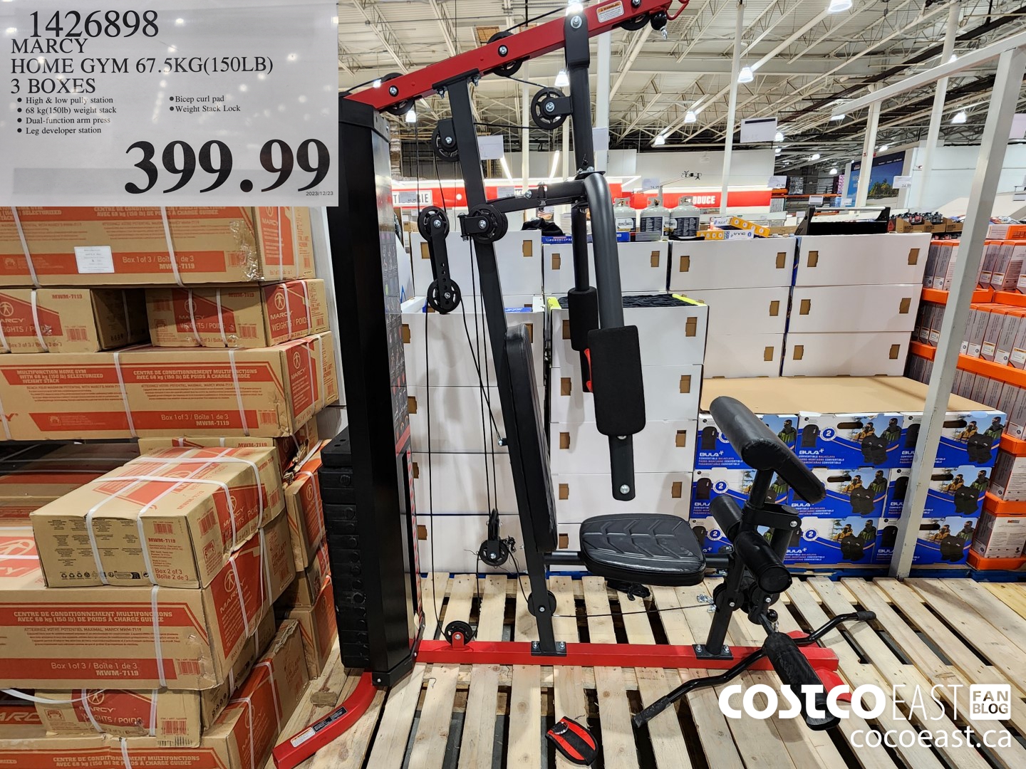 1426898 MARCY HOME GYM 67 5KG 150LB 3 BOXES 399 99 Costco East Fan Blog