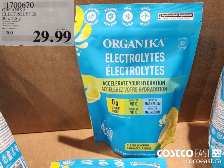 1700670 ORGANIKA ELECTROLYTES 30 X 3 5 G 29 99 Costco East Fan Blog
