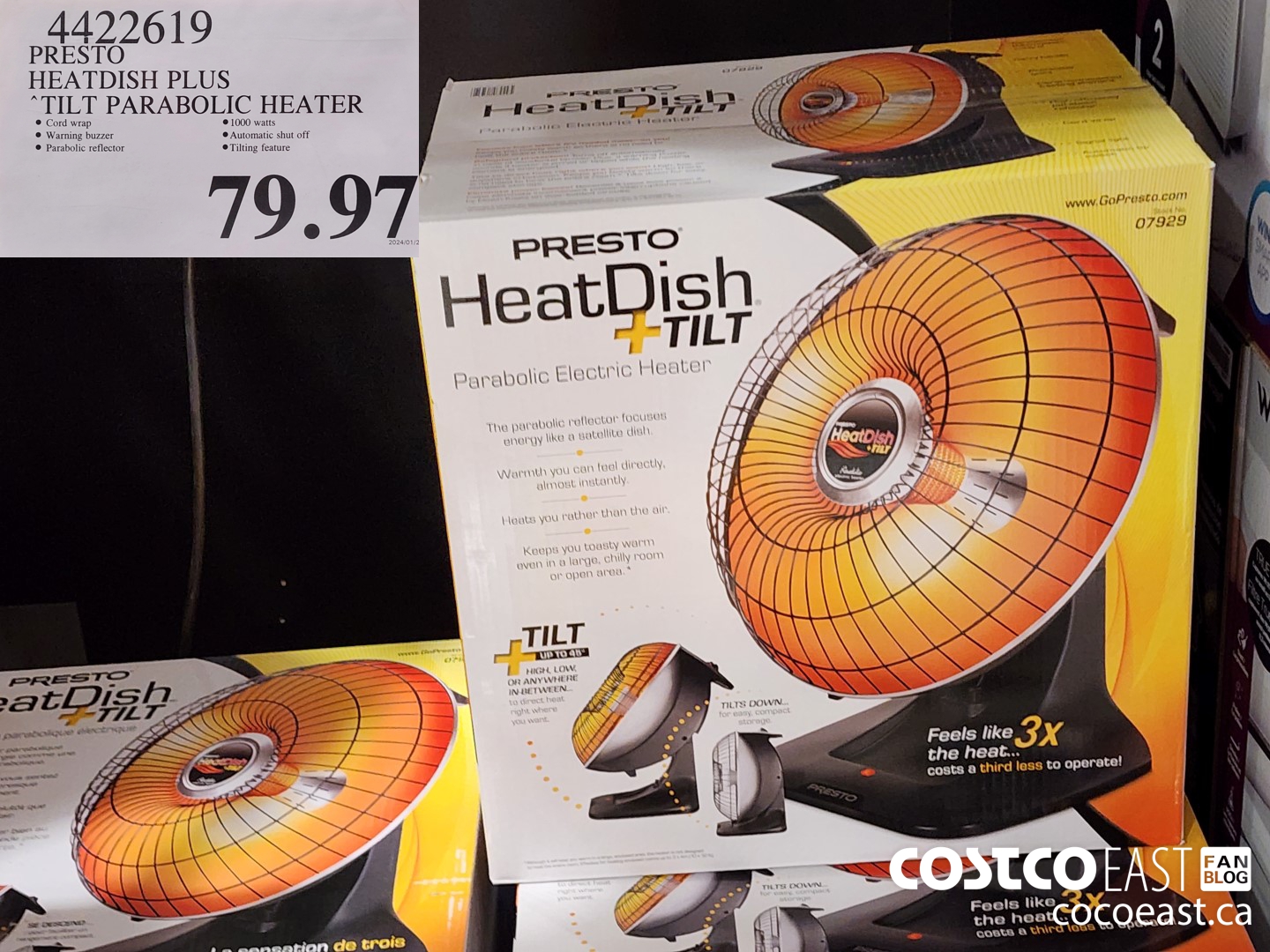 Radiant Heater Presto Heat Dish Costco Presto Parabolic Heat Dish