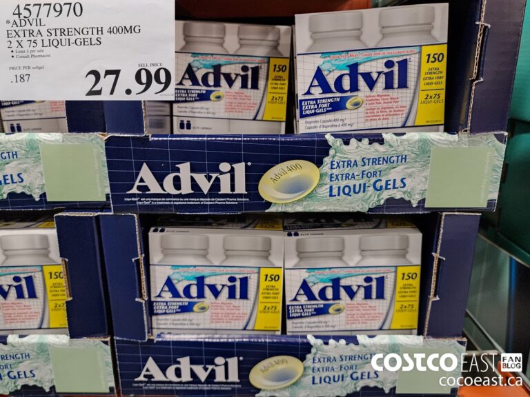 4577970 ADVIL EXTRA STRENGTH 400 MG 2 X 75 LIQUI GELS 27 99 Costco