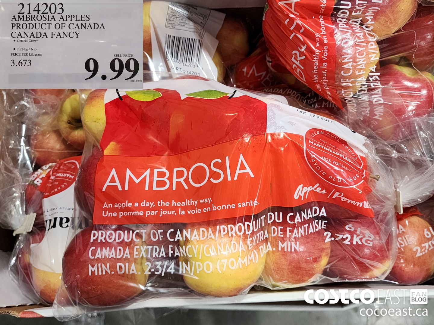 two steves ＆Apple 214203 AMBROSIA APPLES PRODUCT OF CANADA CANADA FANCY 9 99