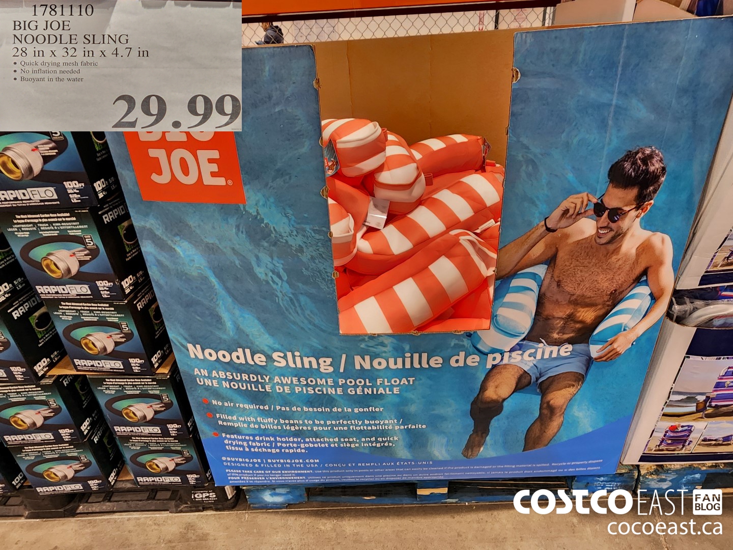 1781110 BIG JOE NOODLE SLING 23 IN X 32 X 4 7 IN 29 99 Costco East
