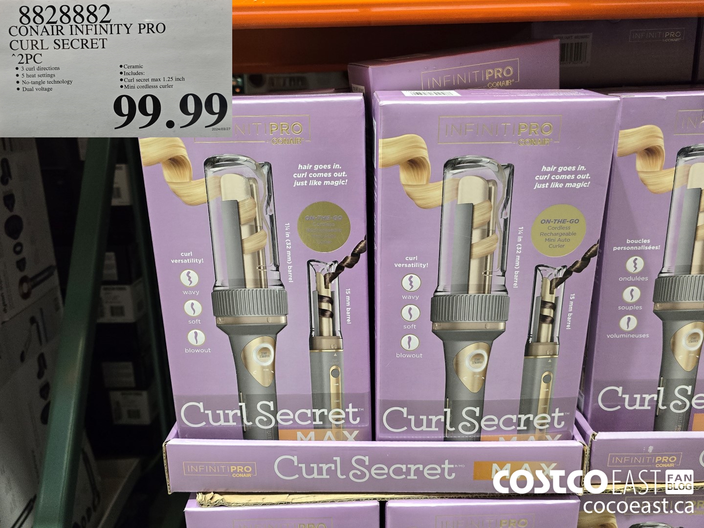 8828882 CONAIR INFINITY PRO CURL SECRET 2PC 99 99 Costco East Fan Blog