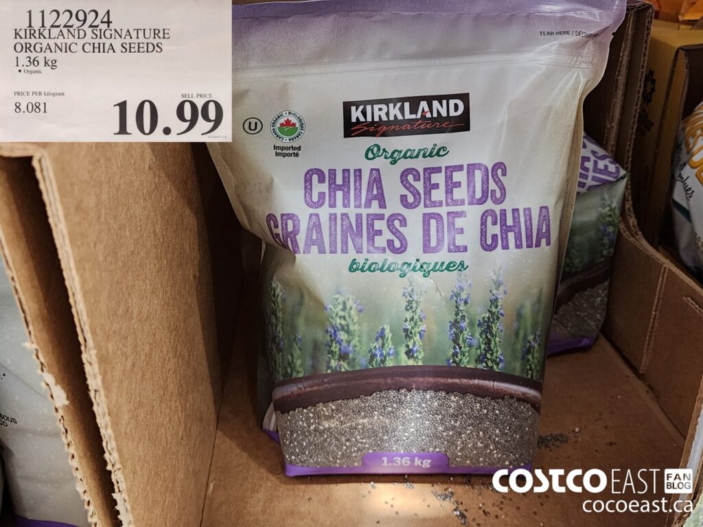 1122924 KIRKLAND SIGNATURE ORGANIC CHIA SEEDS 1 36 kg 10 99 Costco