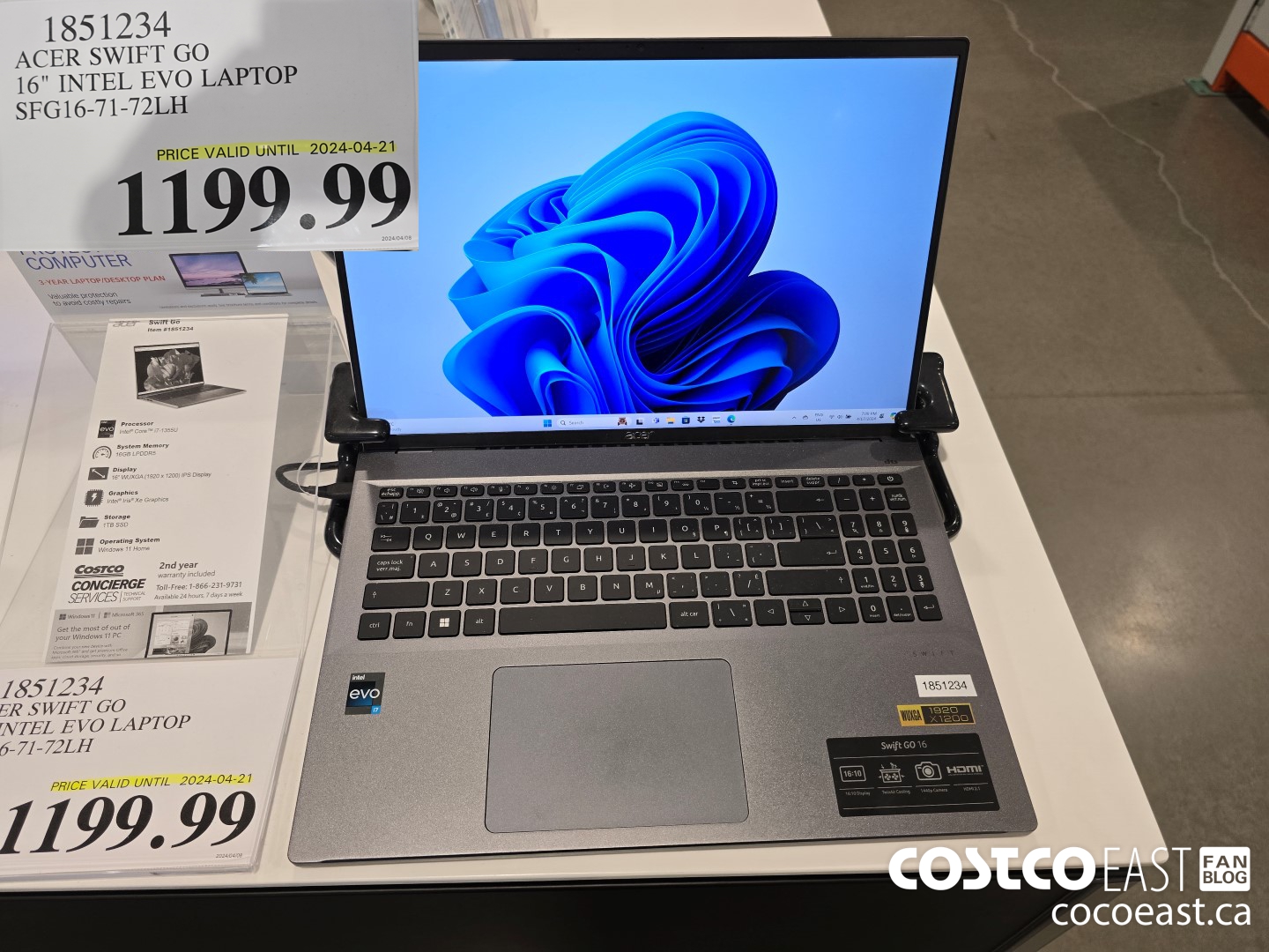 Acer Swift Go Intel Evo Laptop Sfg Lh