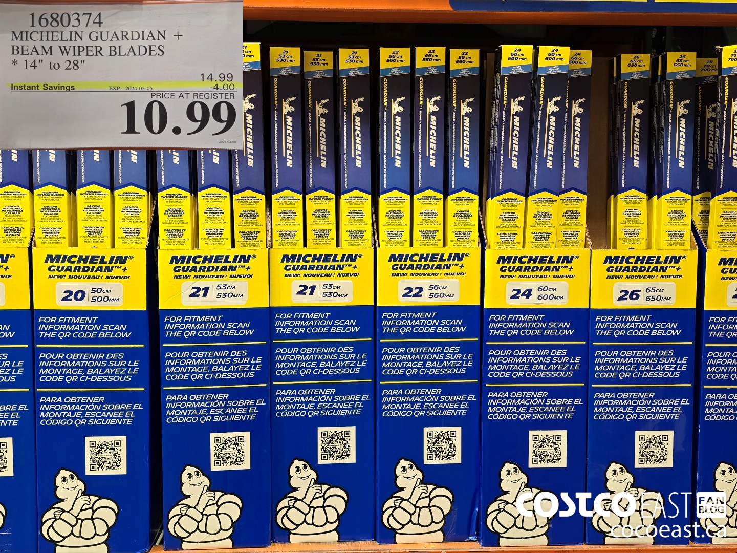 1680374 MICHELIN GUARDIAN BEAM WIPER BLADES 14 to 28 4 00 INSTANT ...