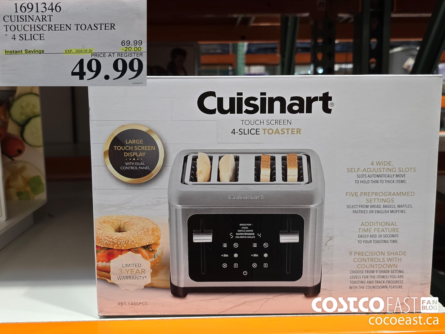 Cuisinart 4 slice toaster costco best sale