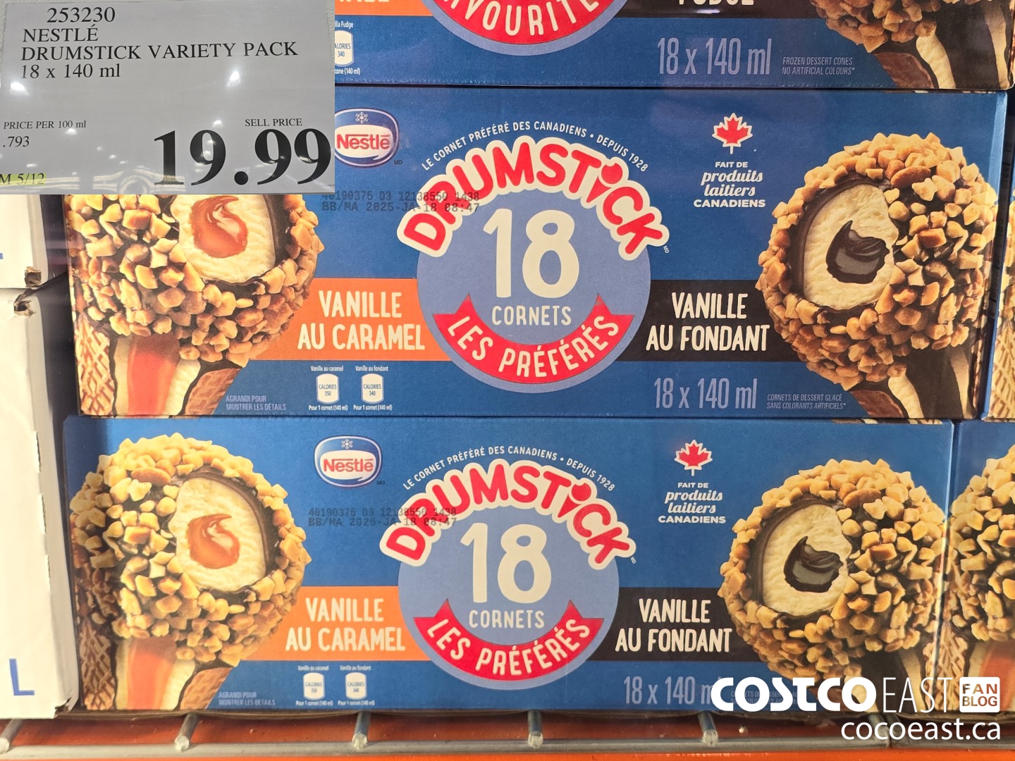 253230 NESTLE DRUMSTICK VARIETY PACK 18 X 140 ML 19 99 - Costco East ...