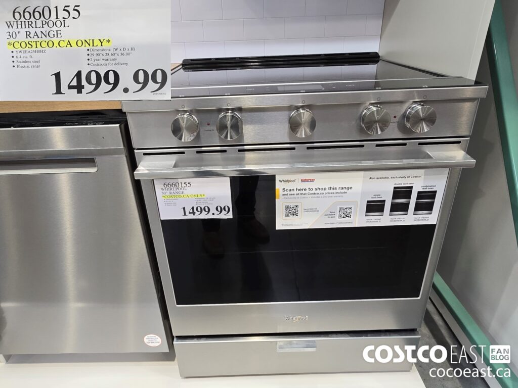 6660155 WHIRLPOOL 30 RANGE COSTCO CA ONLY 1499 99 Costco East Fan Blog