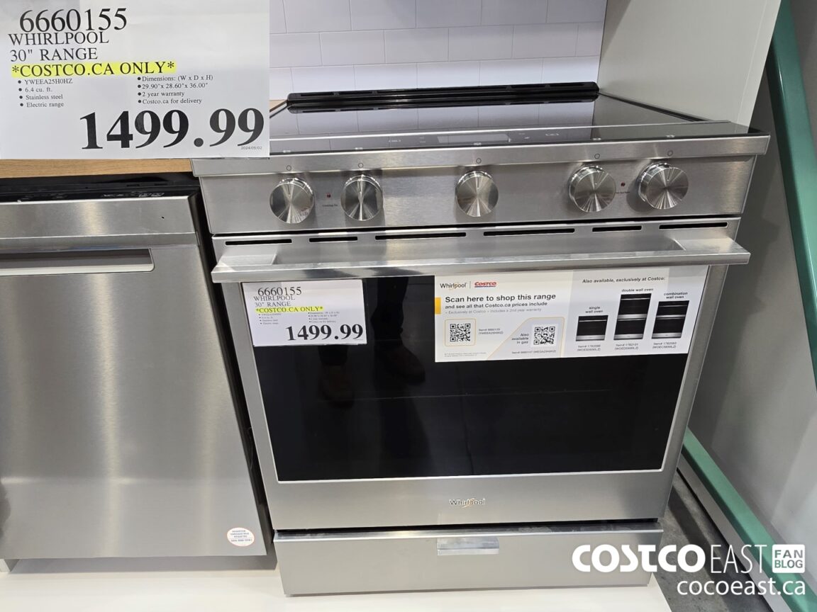 6660155 WHIRLPOOL 30 RANGE COSTCO CA ONLY 1499 99 Costco East Fan Blog