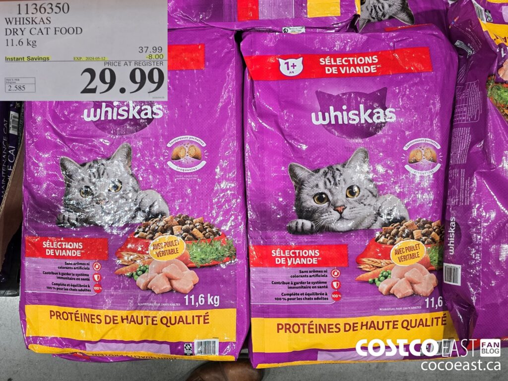1136350 WHISKAS DRY CAT FOOD 11 6 kg 8 00 INSTANT SAVINGS EXPIRES ON