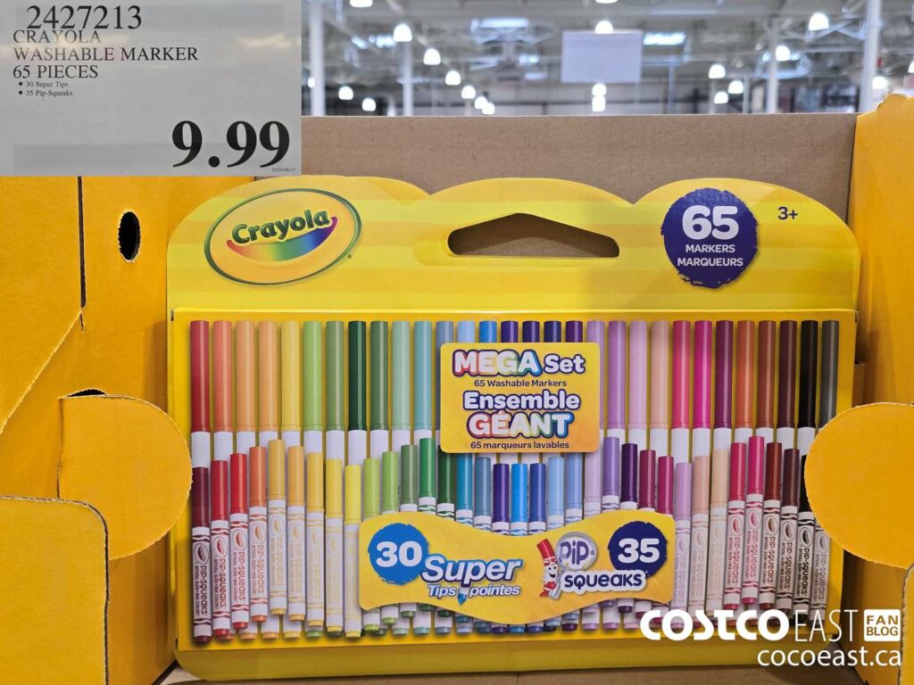 2427213 CRAYOLA WASHABLE MARKERS 65 PIECES 9 99 Costco East Fan Blog