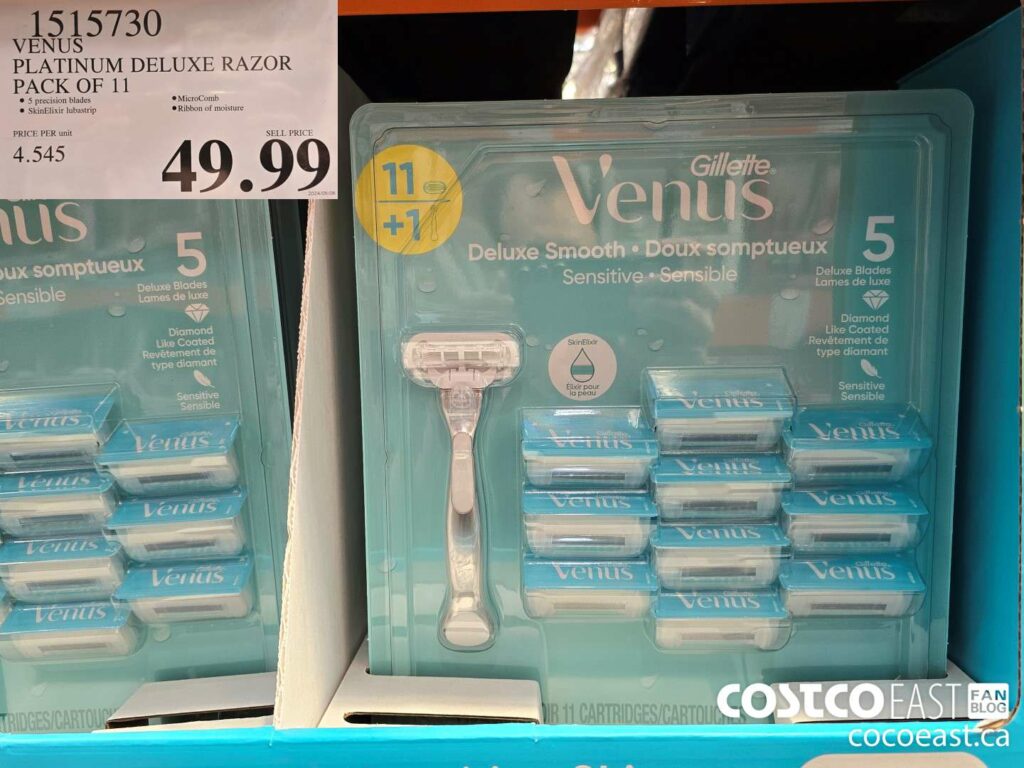 1515730 VENUS PLATINUM DELUXE RAZOR 11 CARTRIDGES 49 99 Costco East