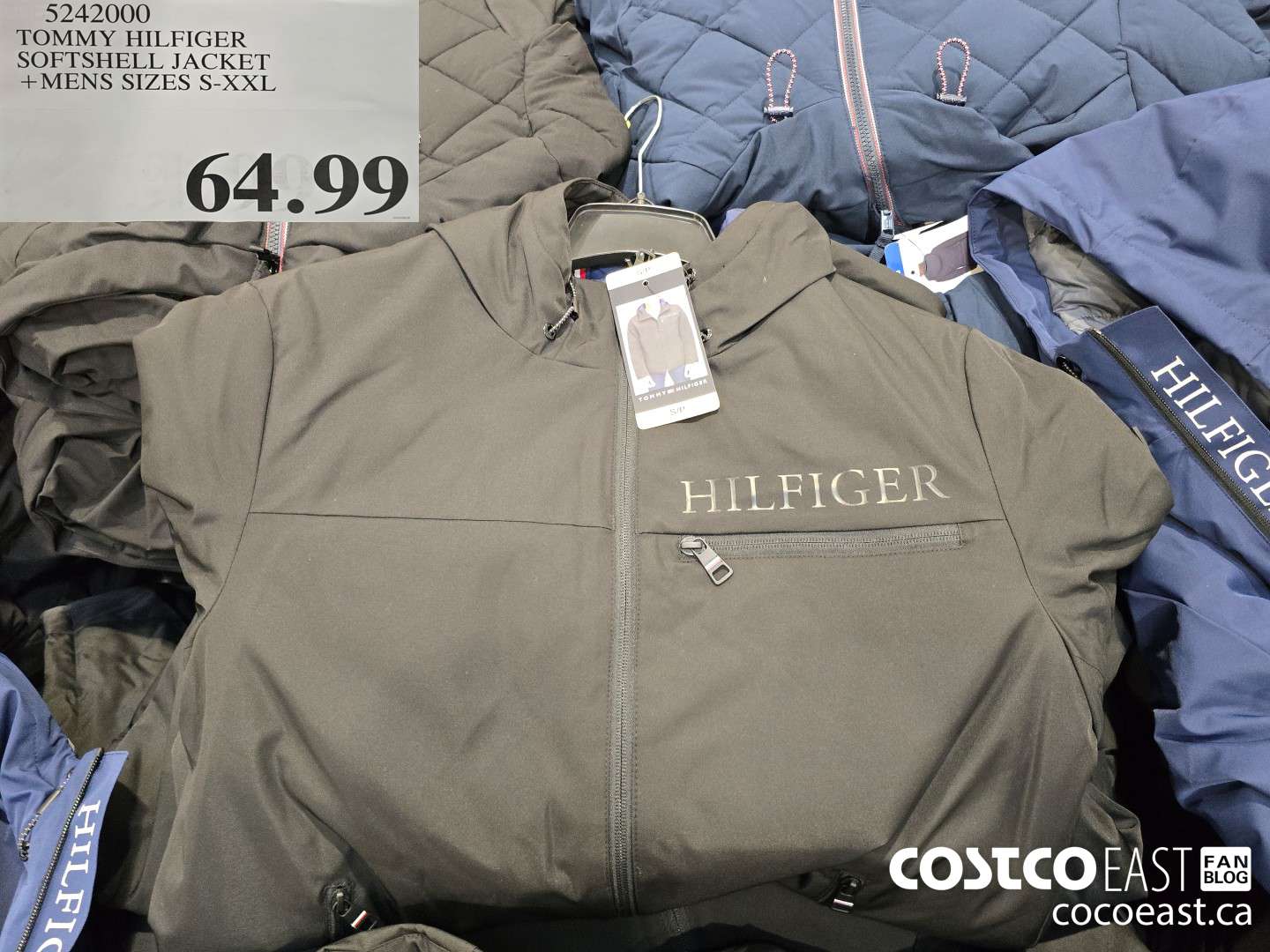 5242000 TOMMY HILFIGER SOFTSHELL JACKET MENS SIZES X XXL 64 99 Costco East Fan Blog