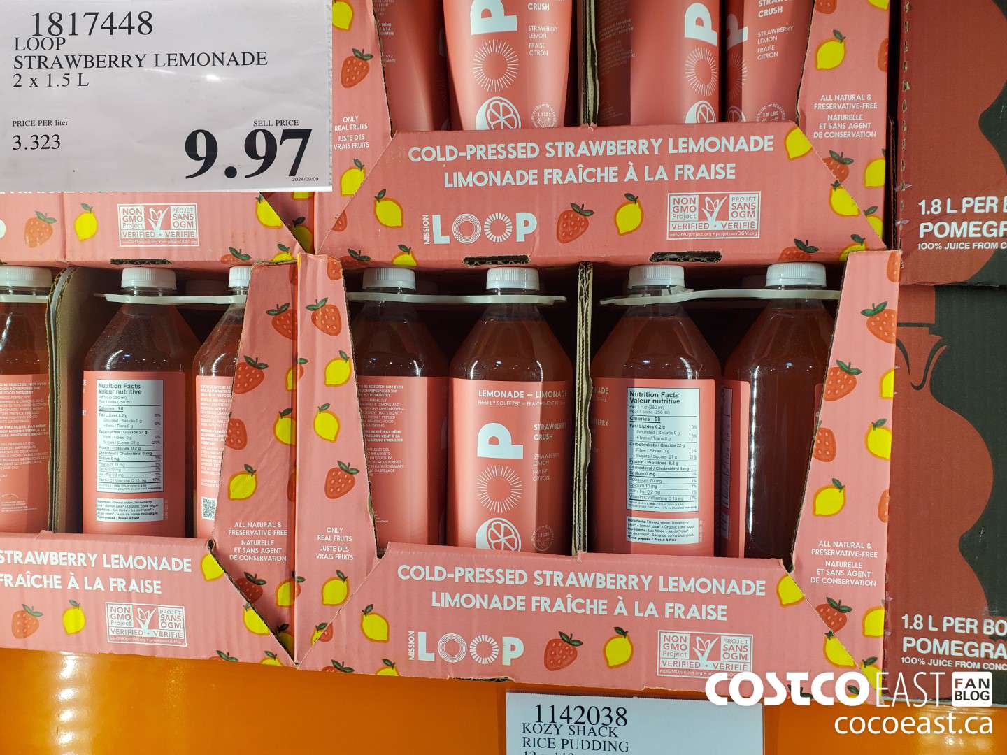 1817448 LOOP STRAWBERRY LEMONADE 2 x 1 5 L 9 97 - Costco East Fan Blog