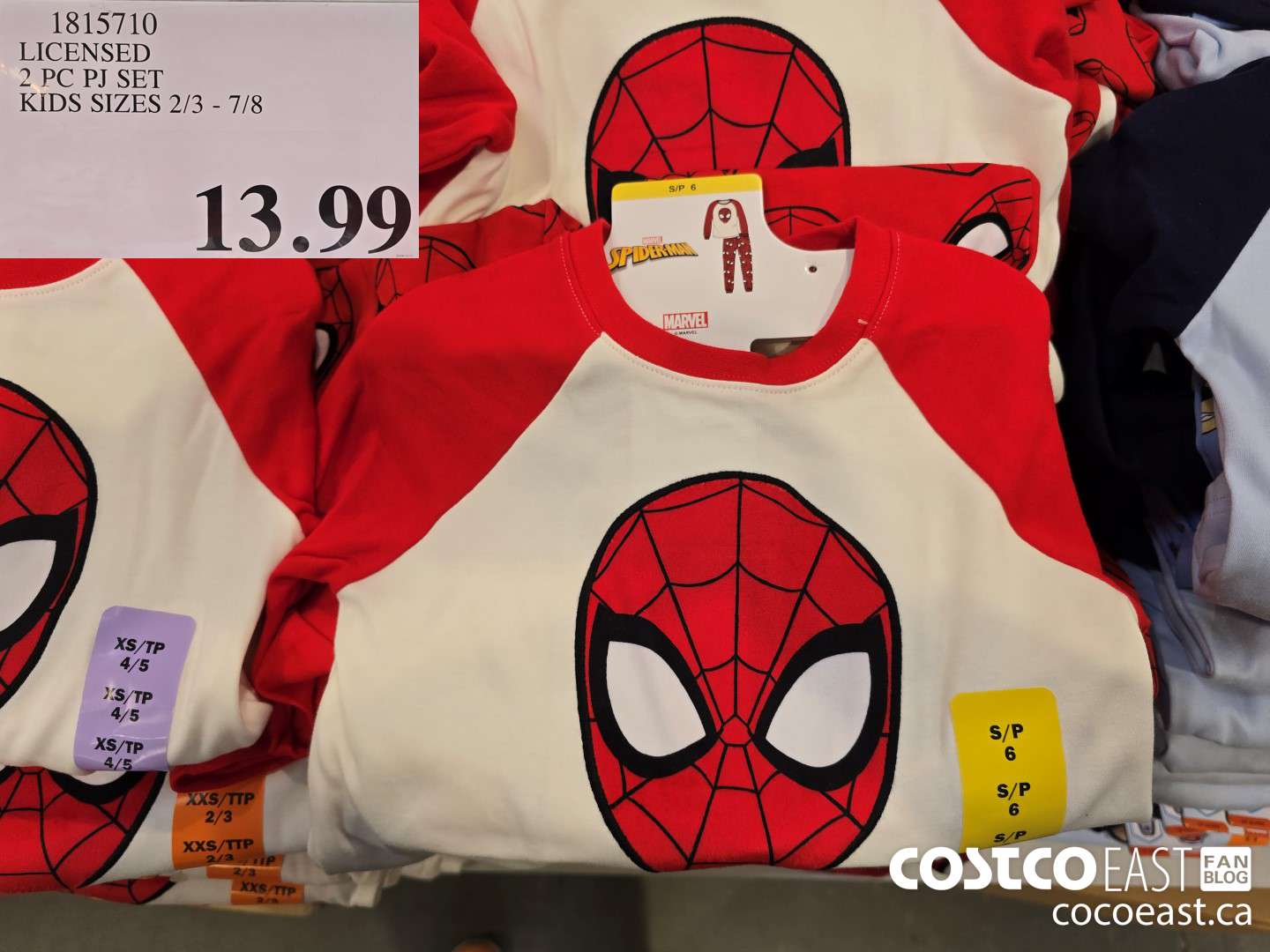 1815710 LICENSED 2PC PJ SET KIDS SIZES 2 3 7 8 13 99 Costco East Fan Blog