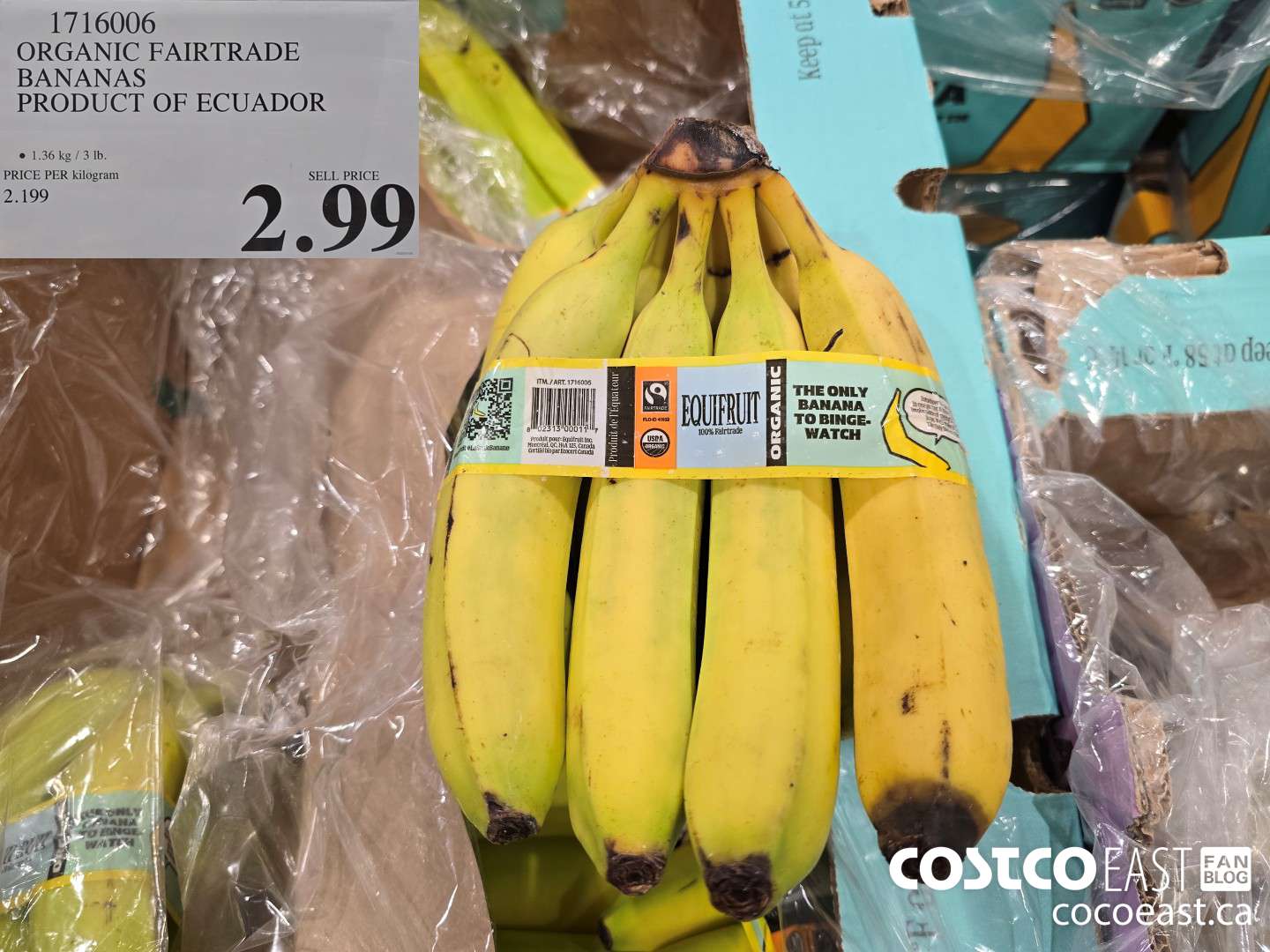 1716006 ORGANIC FAIRTRADE BANANAS PRODUCT OF ECUADOR 2 99 - Costco