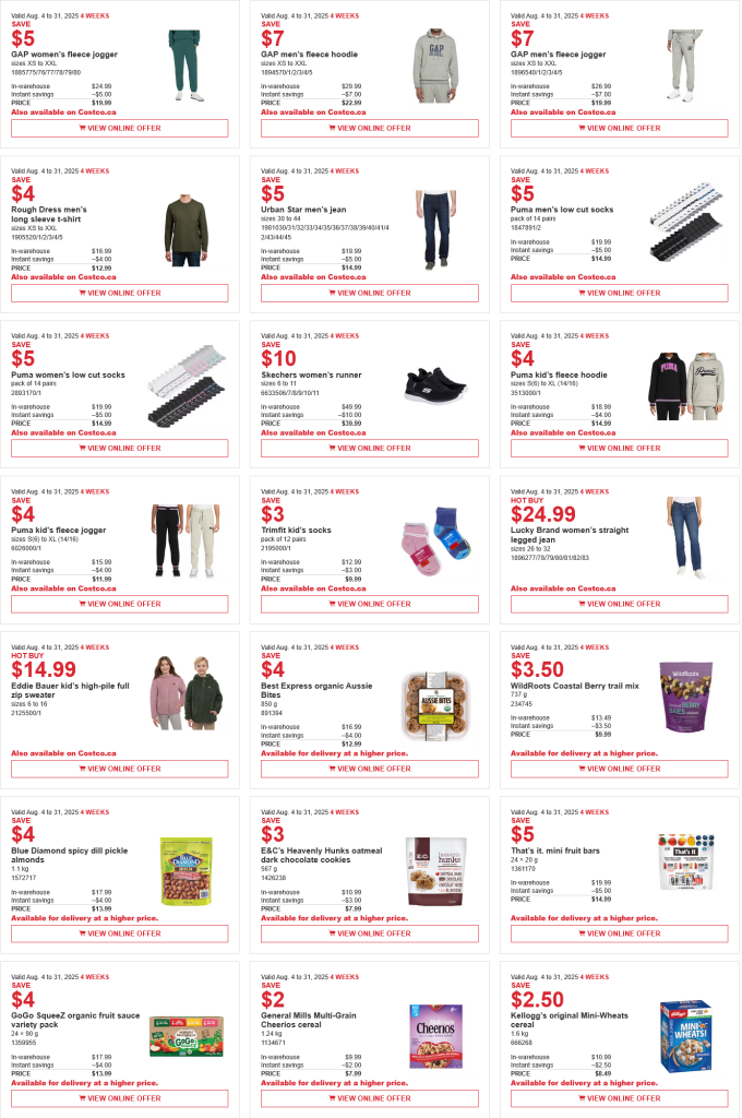 Costco weekend Sales Aug 8th - 10th 2025 – Ontario & Atlantic Canada ...