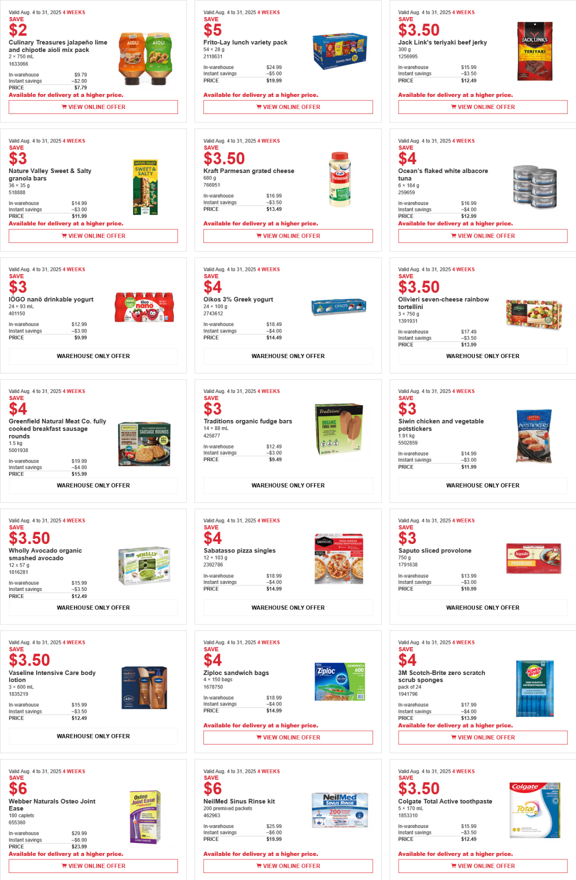 Costco weekend Sales Aug 8th - 10th 2025 – Ontario & Atlantic Canada ...