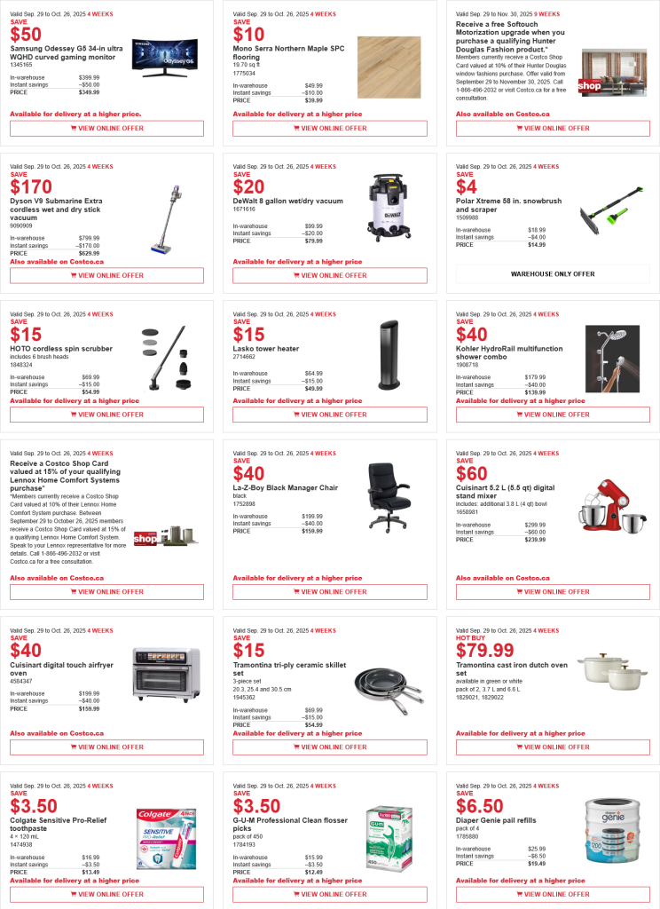 Costco weekend Sales Oct 10th - 12th 2025 – Ontario & Atlantic Canada ...