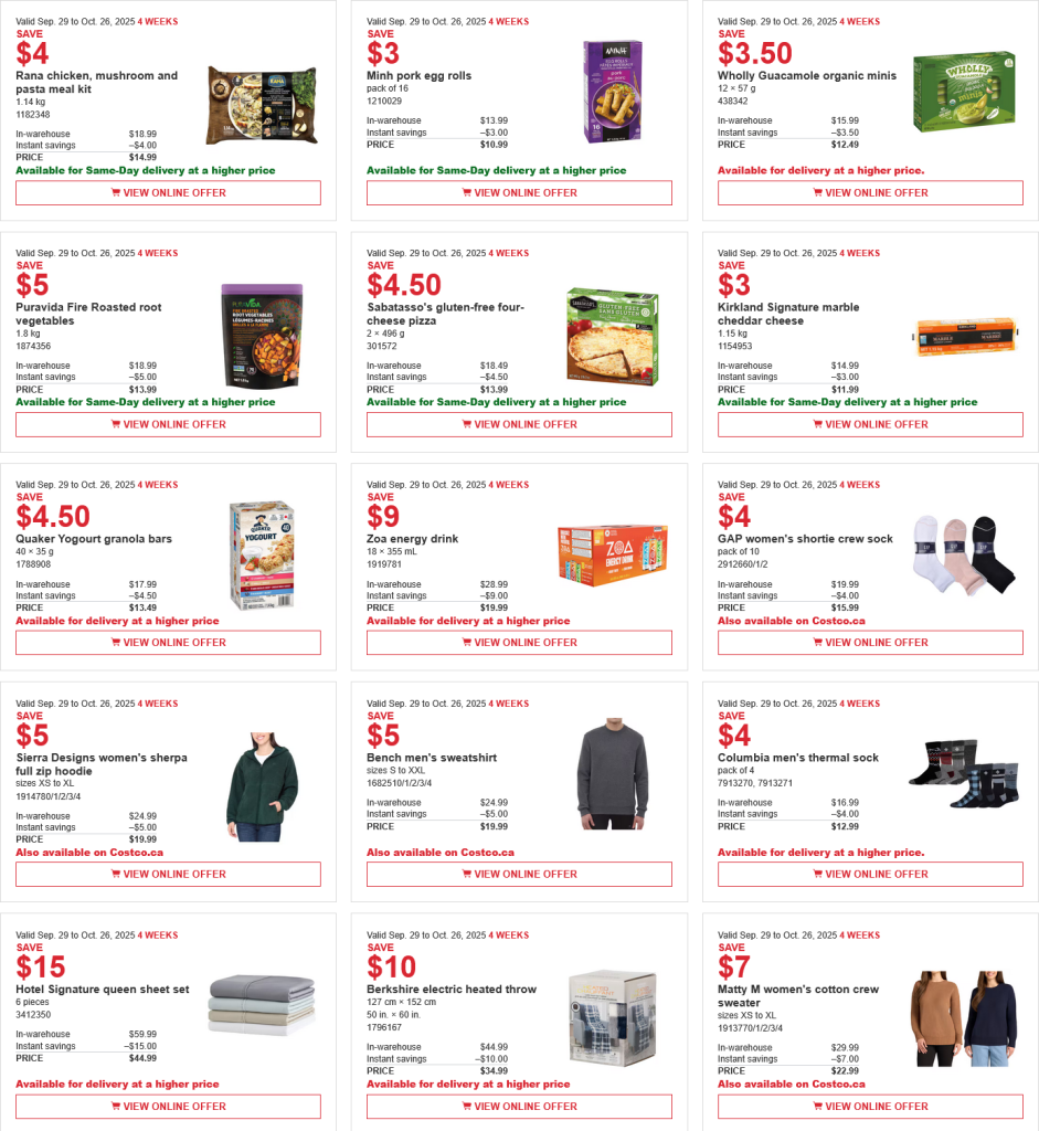 Costco weekend Sales Oct 10th - 12th 2025 – Ontario & Atlantic Canada ...
