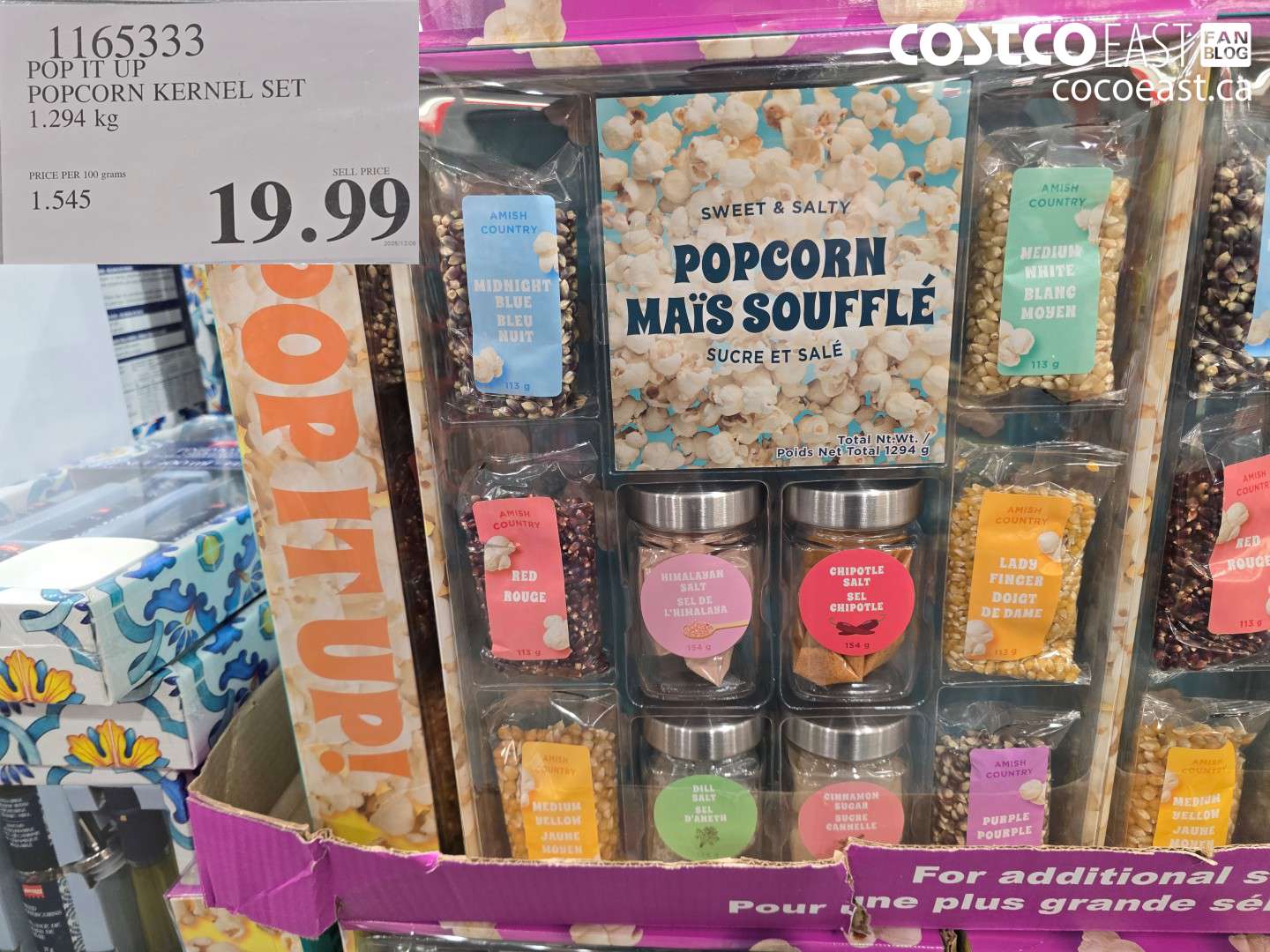 1165333 POP IT UP POPCORN KERNEL SET 1 294 KG 19 99 - Costco East