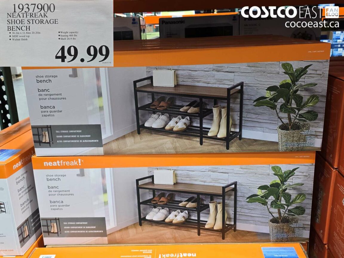 1937900 NEATFREAK SHOE STORAGE BENCH 49 99 - Costco East Fan Blog