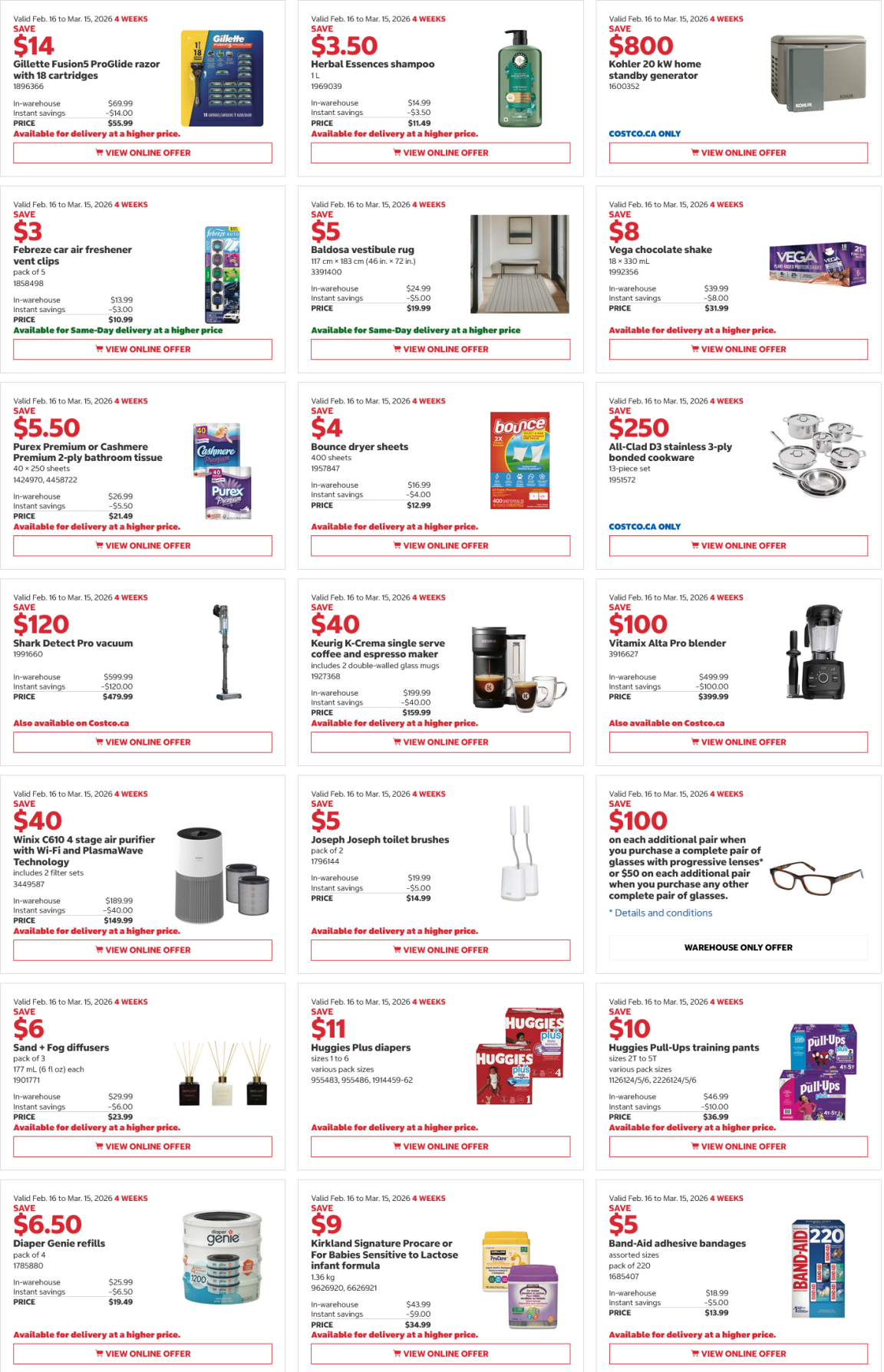 Costco weekend Sales Feb 20th - 22nd 2026 – Ontario & Atlantic Canada ...