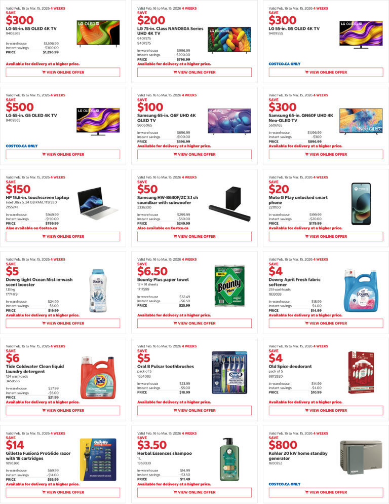 Costco weekend Sales March 6th - 8th 2026 – Ontario & Atlantic Canada ...