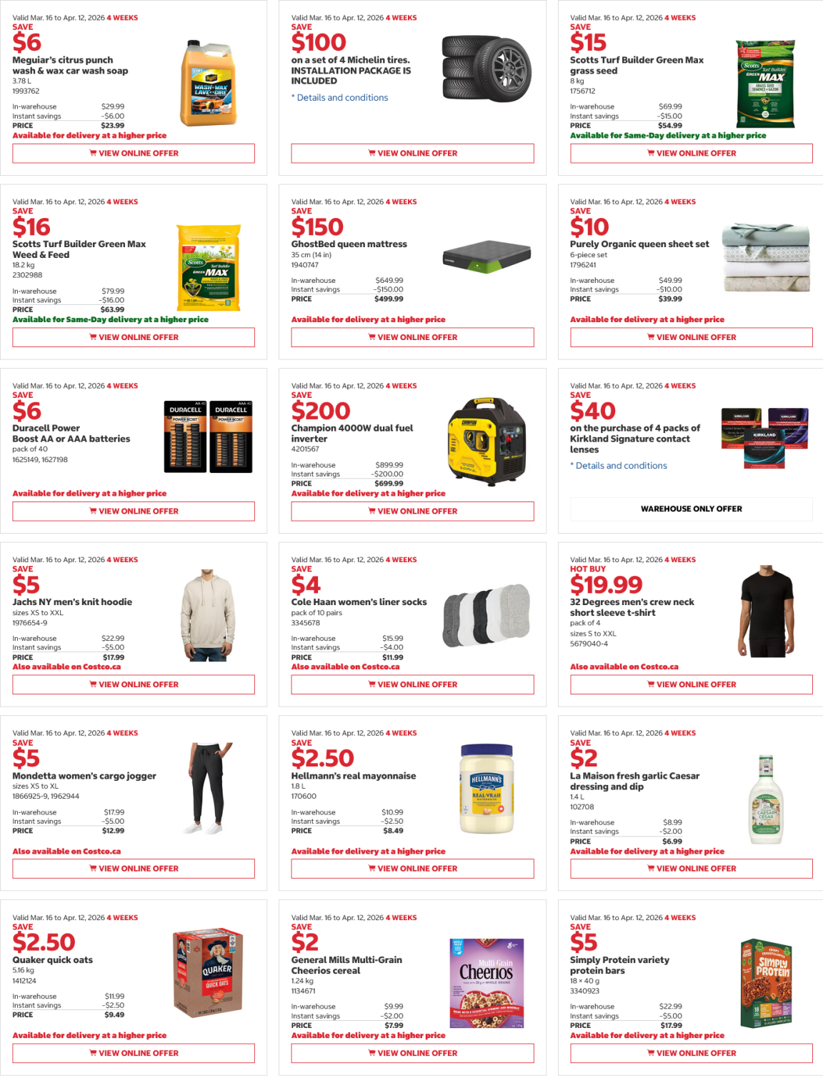 Costco weekend Sales April 10th - 12th 2026 – Ontario & Atlantic Canada ...