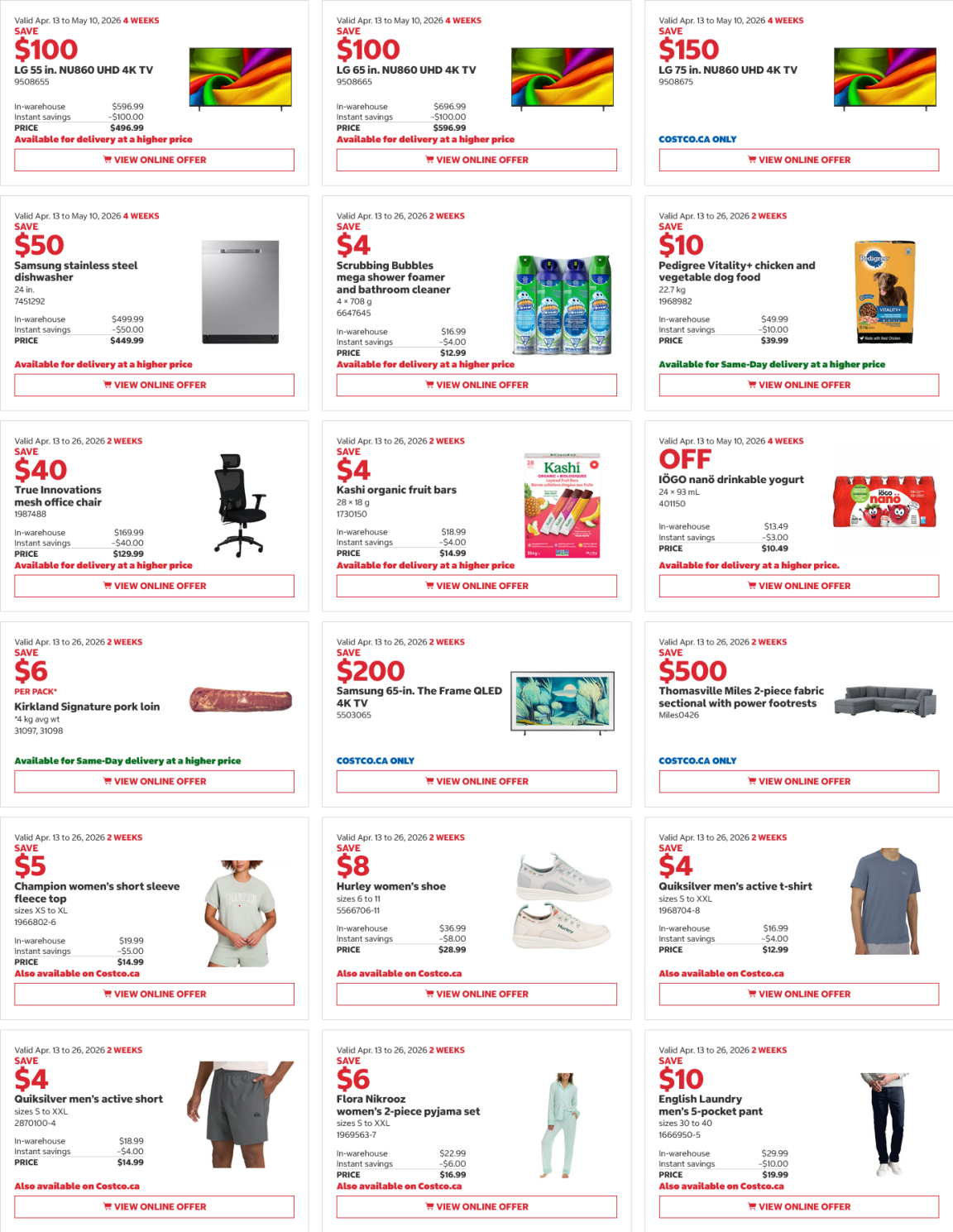 Costco Weekly Sales April 20th - 26th, 2026 | Ontario & Atlantic Canada ...