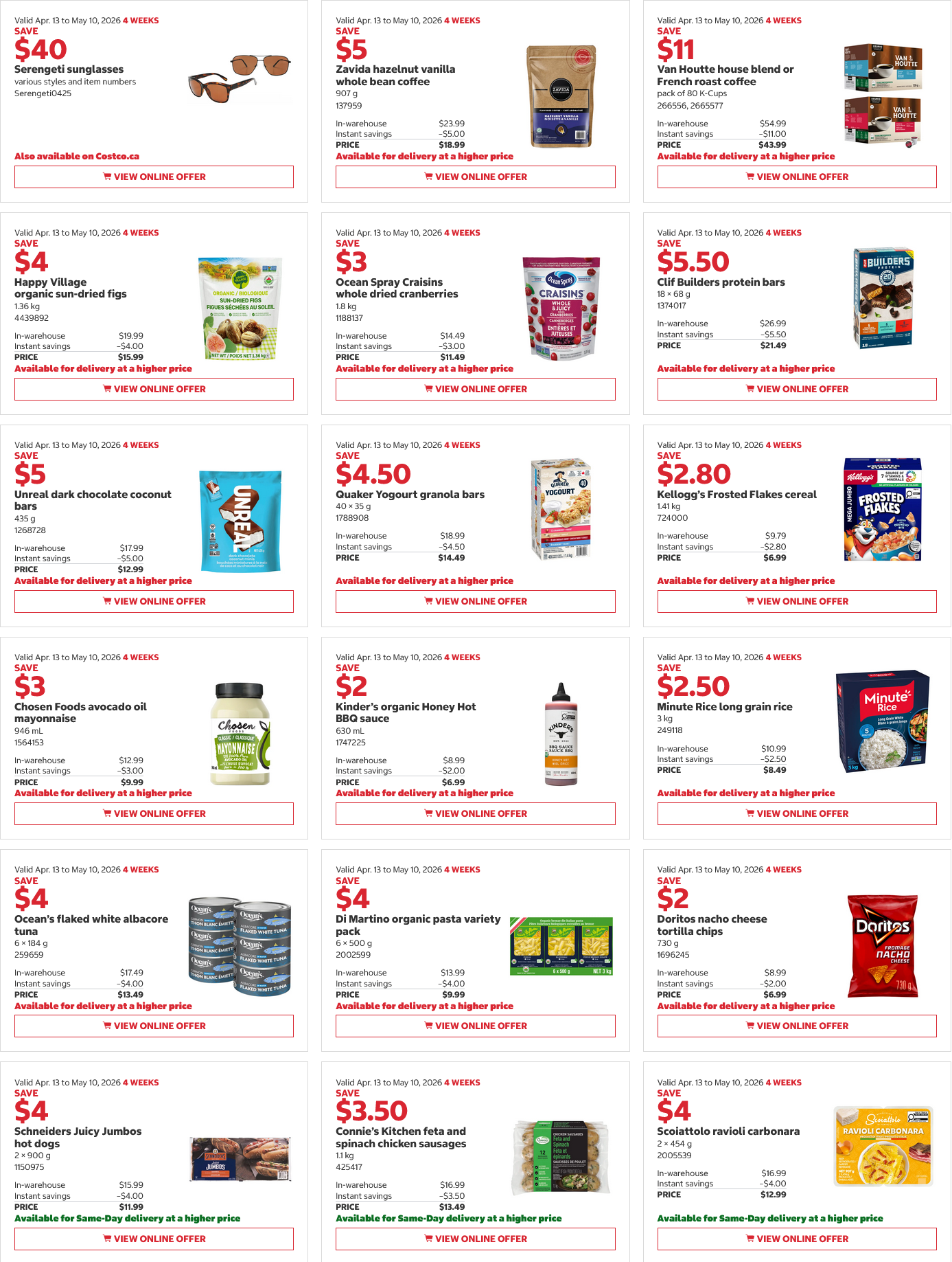 Costco flyer sales