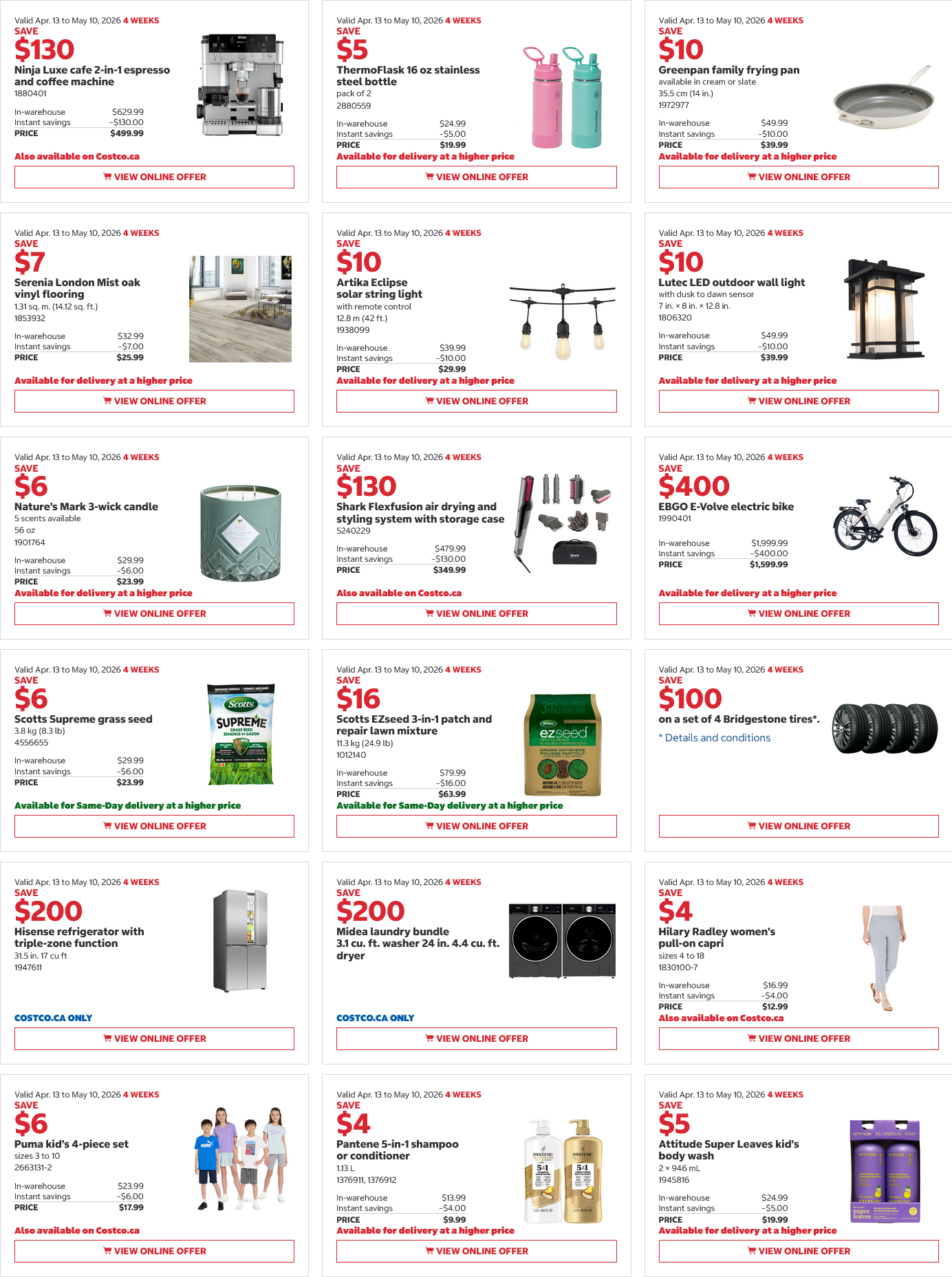 Costco flyer sales
