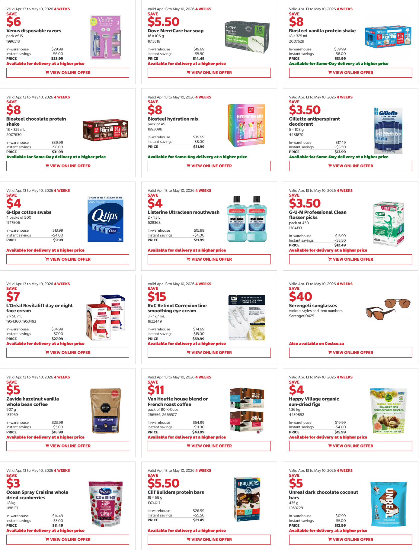 Costco flyer sales