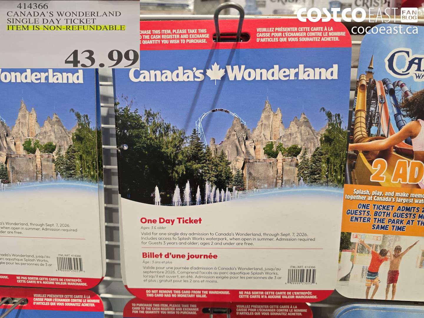 CANADA'S WONDERLAND SINGLE DAY TICKET