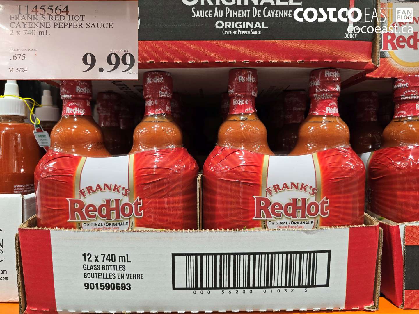 FRANK'S RED HOT CAYENNE PEPPER SAUCE 2 X 740 ML