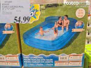 1872209 H2OGO! FAMILY LOUNGE POOL 10' X 7'2" X 27" $54.99