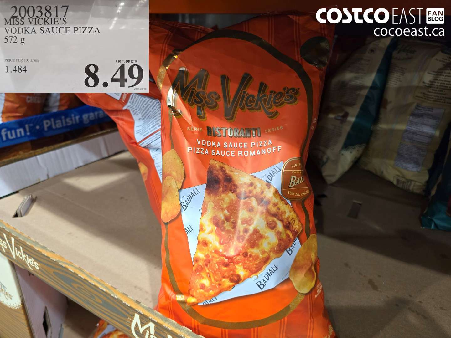 MISS VICKIE'S VODKA SAUCE PIZZA 572 G