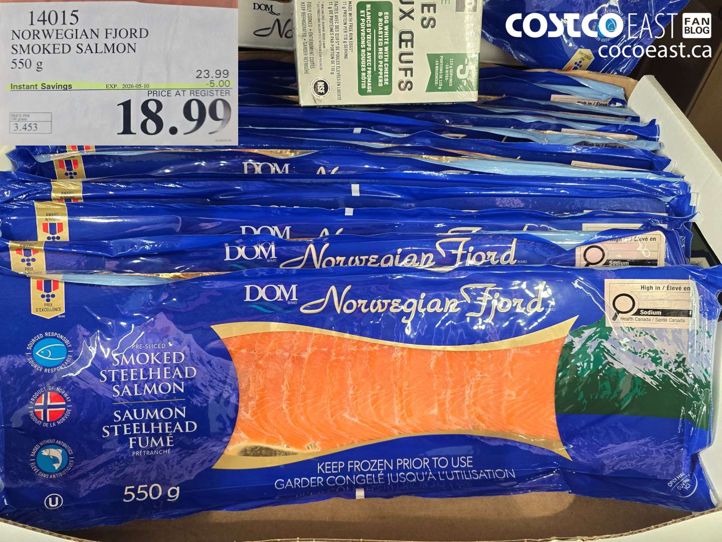 14015 NORWEGIAN FJORD SMOKED SALMON 550 G ($5.00 INSTANT SAVINGS EXPIRES ON 2026-05-10) $18.99