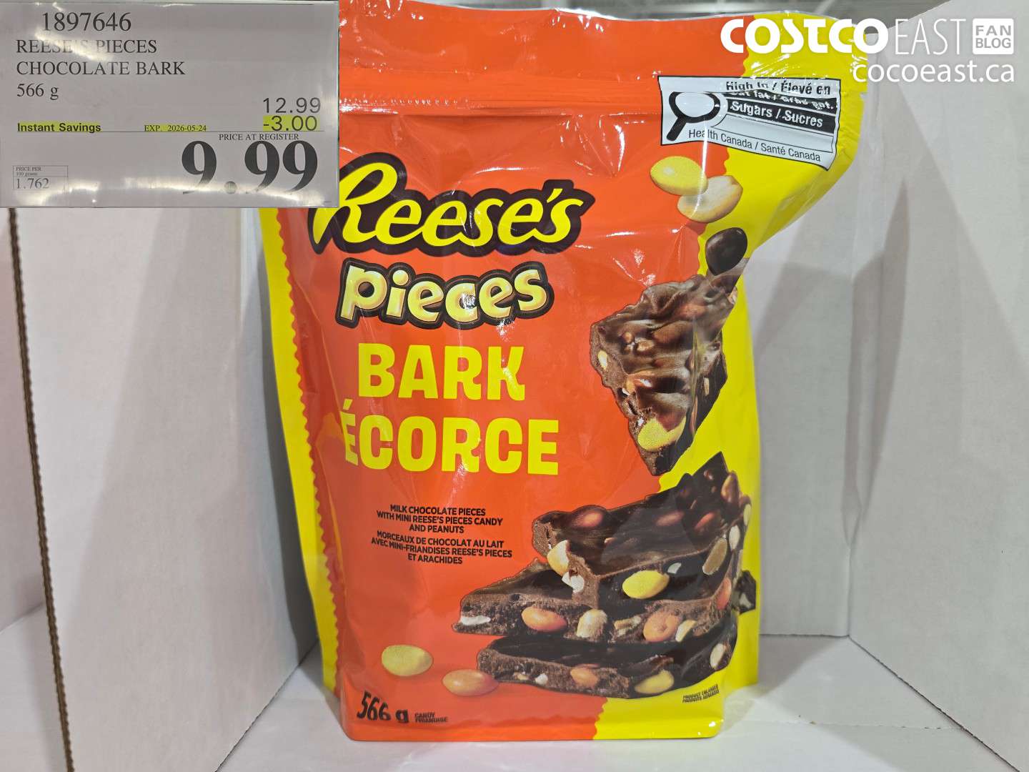 REESE'S PIECES CHOCOLATE BARK 566 G