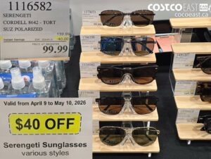 1116582 SERENGETI CORDELL 8642 - TORT SUZ POLARIZED ($40.00 INSTANT SAVINGS EXPIRES ON 2026-05-10) $99.99