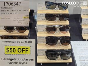 1706347 SERENGETI MED.AVIATOR/MATTE GOLD SUZ POLARIZED ($50.00 INSTANT SAVINGS EXPIRES ON 2026-05-10) $99.99