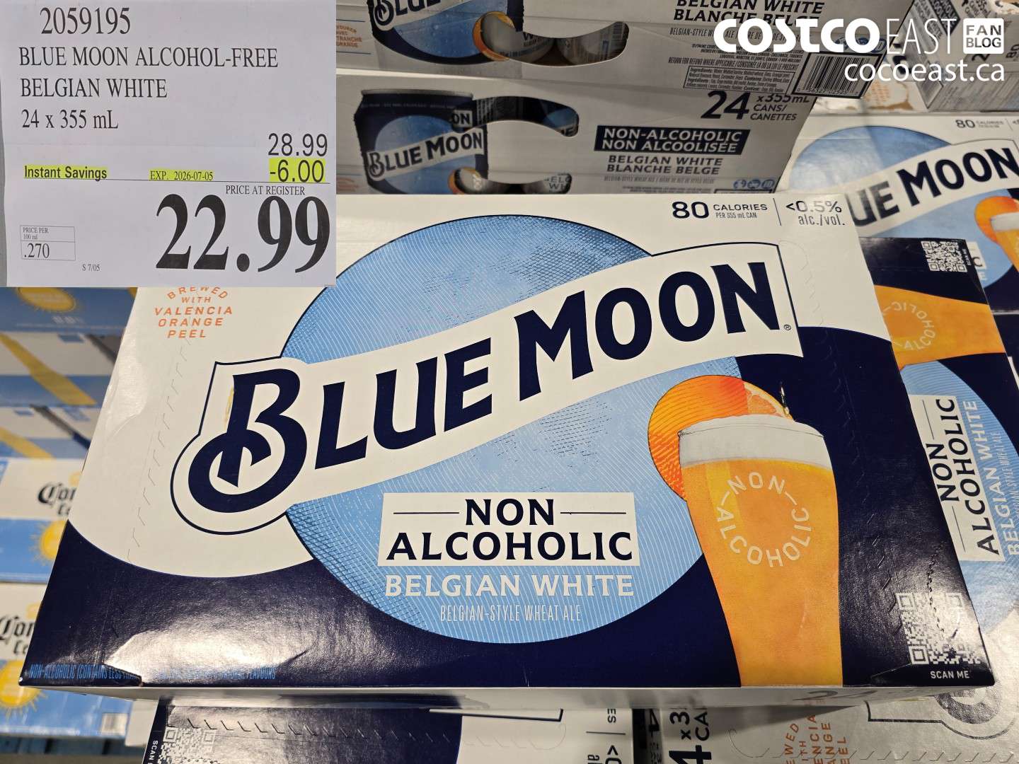 BLUE MOON ALCOHOL-FREE BELGIAN WHITE 24 X 355 ML