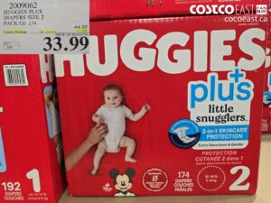 HUGGIES PLUS DIAPERS SIZE 2 PACK OF 174