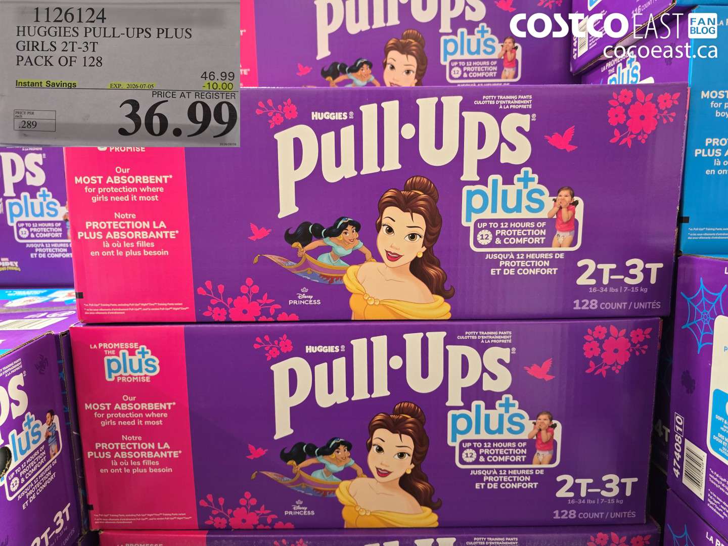 HUGGIES PULL-UPS PLUS GIRLS 2T-3T PACK OF 128